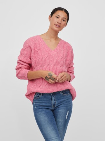 VILA Sweater 'Cabrina' in Pink: front