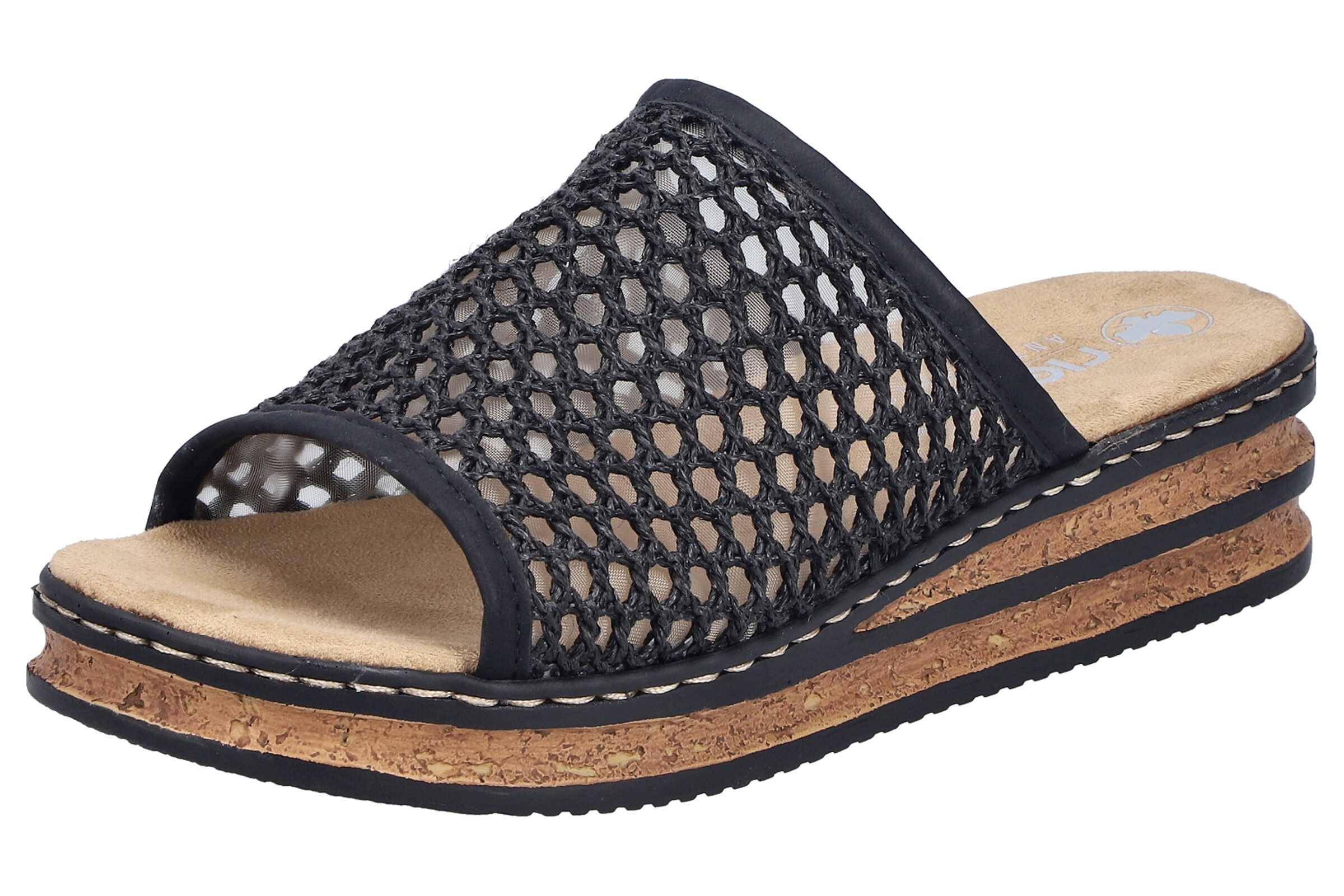 Mule Rieker en noir : devant