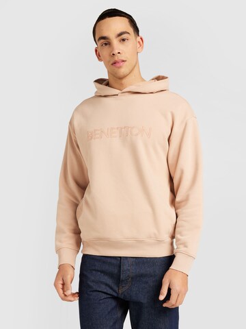 UNITED COLORS OF BENETTON Sweatshirt in Beige: front