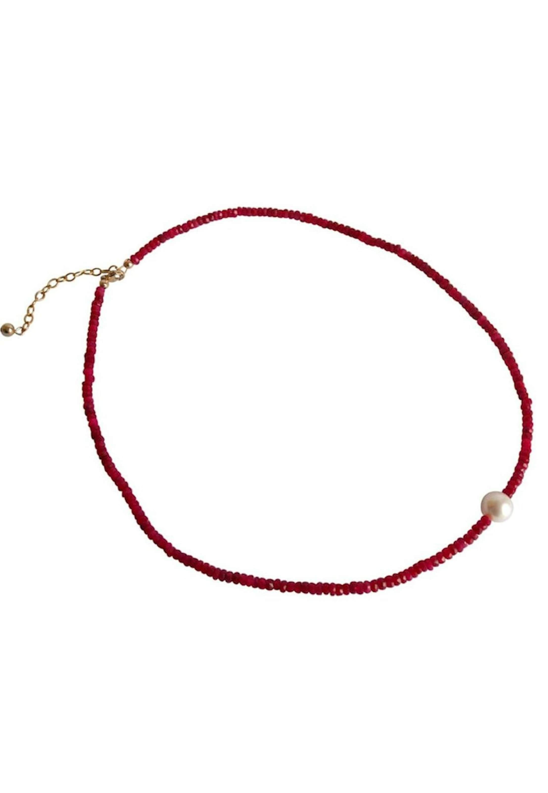 Gemshine Kette in Rot: Vorderseite