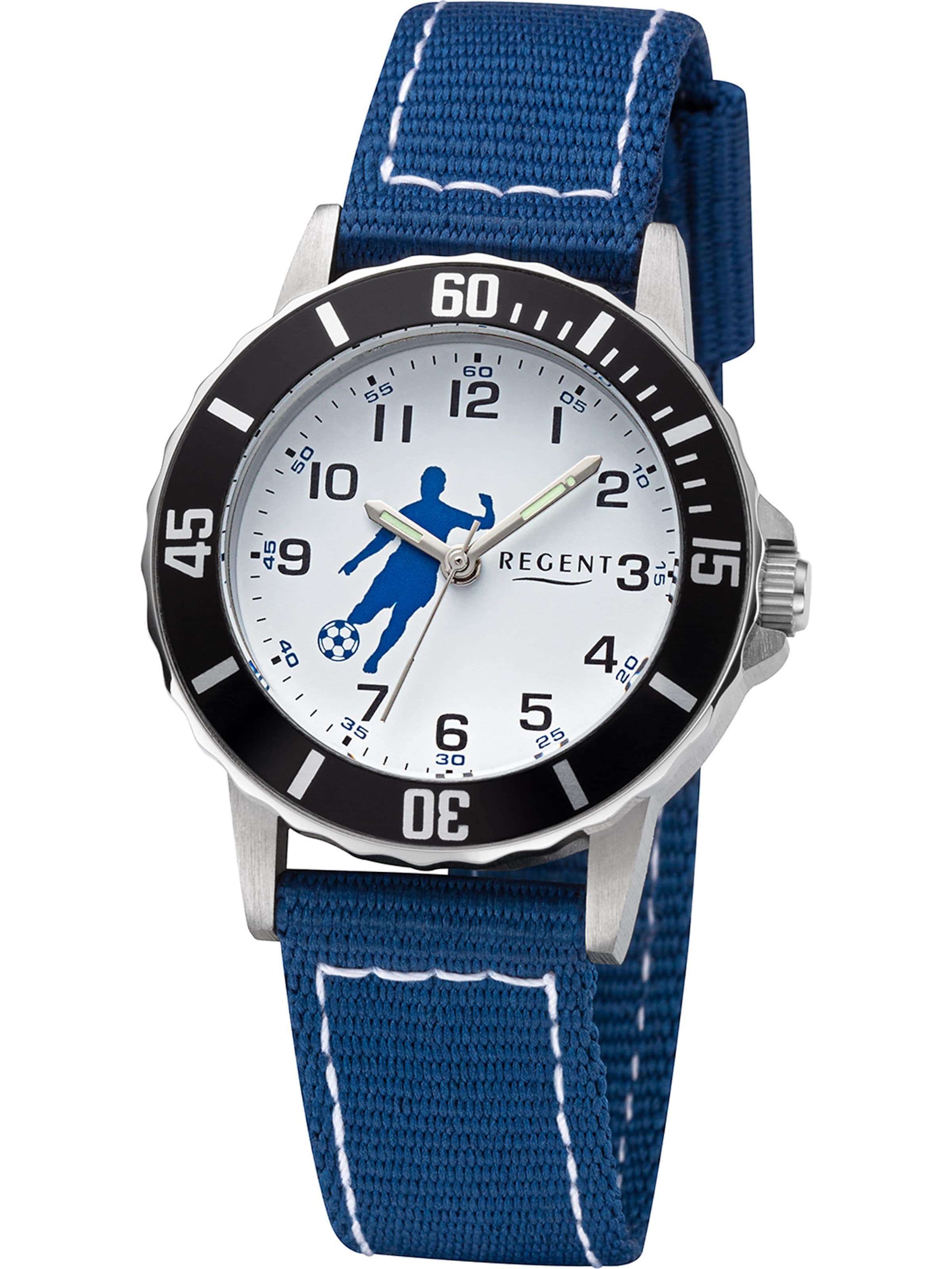 REGENT Uhr in Blau: Vorderseite