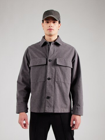 ANNARR Regular fit Button Up Shirt 'ANRHARKI' in Grey: front