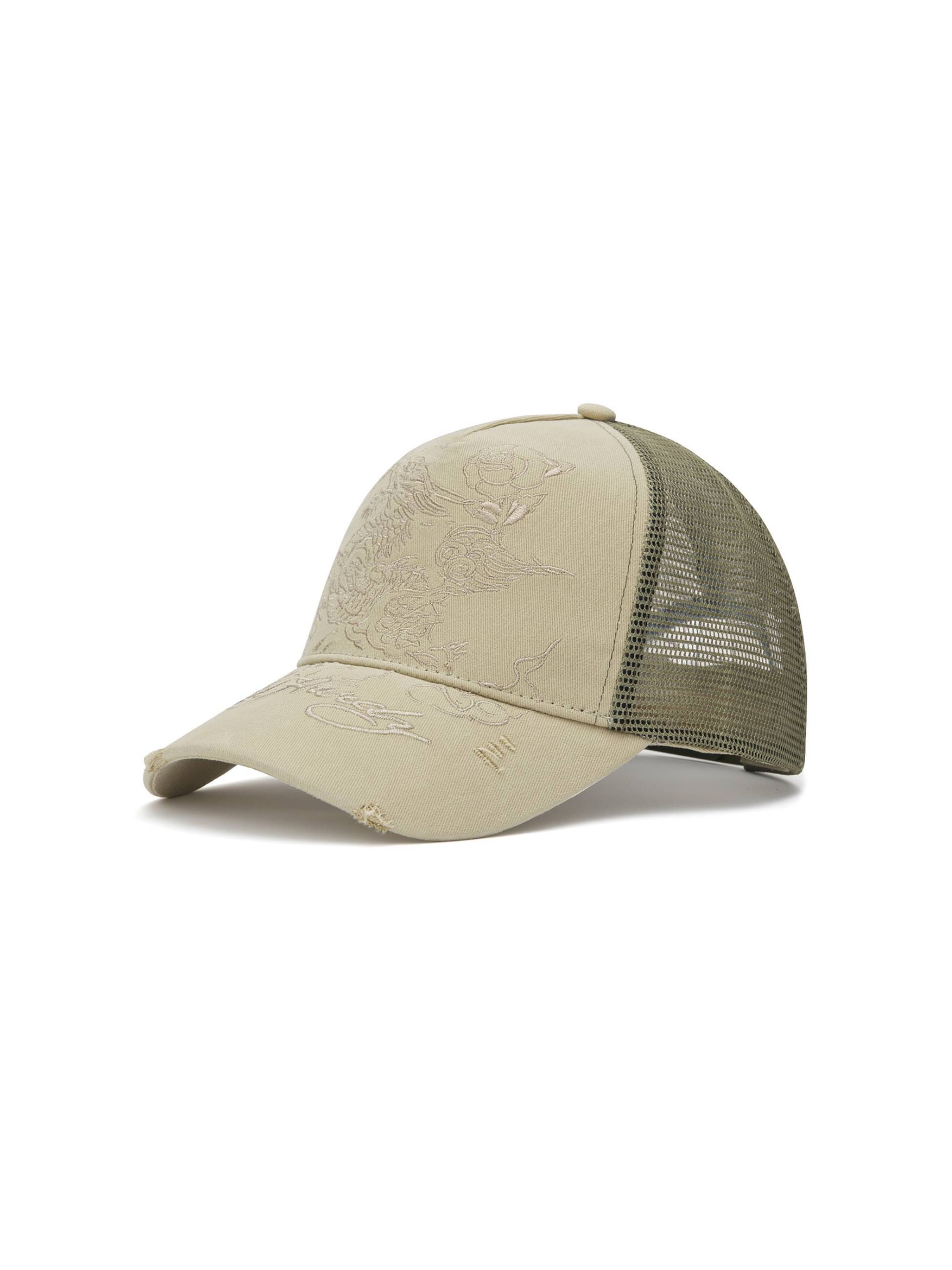 Cappello da baseball di Ed Hardy in verde: frontale