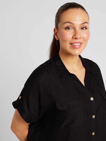 Vero Moda Curve - Blusa 'BUMPY' en negro