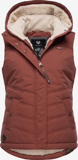 Ragwear Weste 'Hesty' in XS in beige / rostbraun, Produktansicht