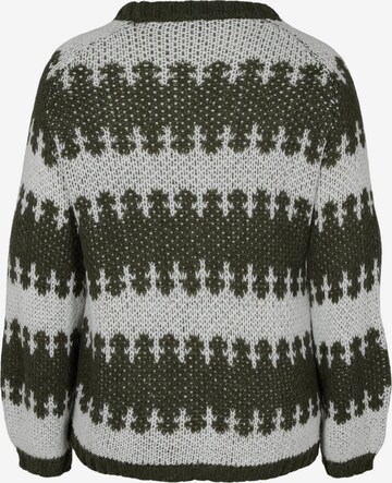 Zizzi Pullover 'Home' in Grün