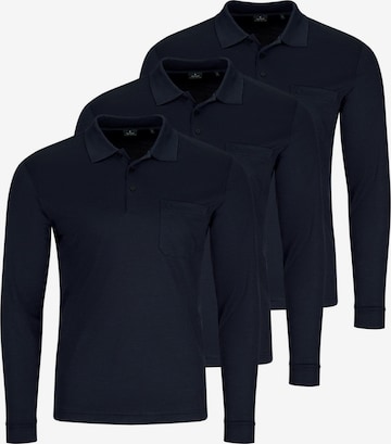 Ragman Shirt 'Basic' in Blau: Vorderseite