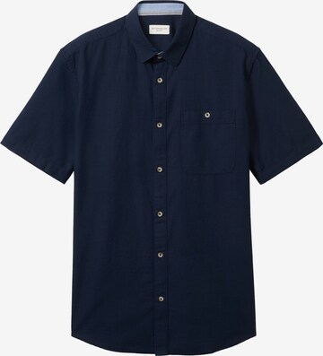 Coupe regular Chemise TOM TAILOR en bleu : devant