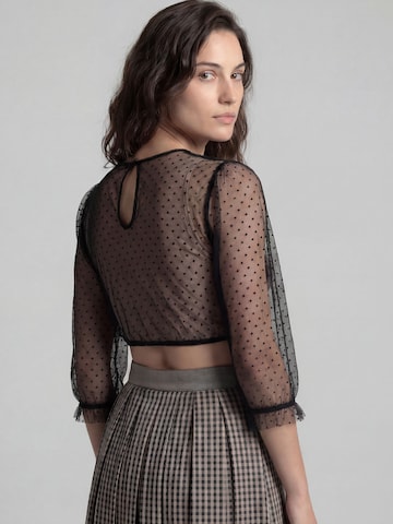 Blouse folklorique 'Kaktus' SPIETH & WENSKY en noir