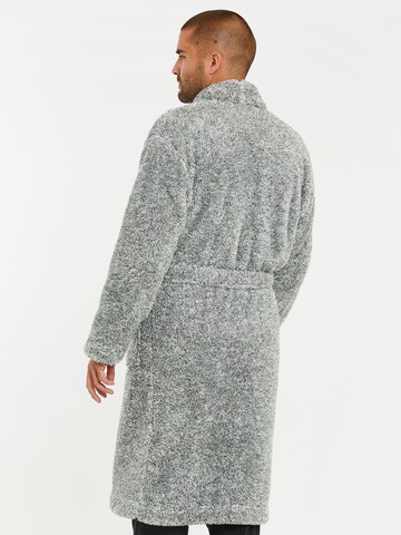 Threadbare Long Bathrobe 'Robert Robe' in Grey