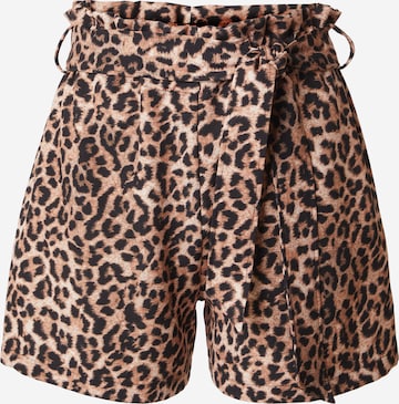 ABOUT YOU Loosefit Housut 'Leona' värissä ruskea: etupuoli