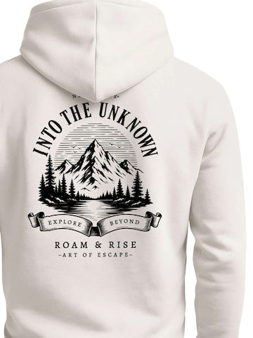 Neverless Sweatshirt 'Into the Unknown' in Beige