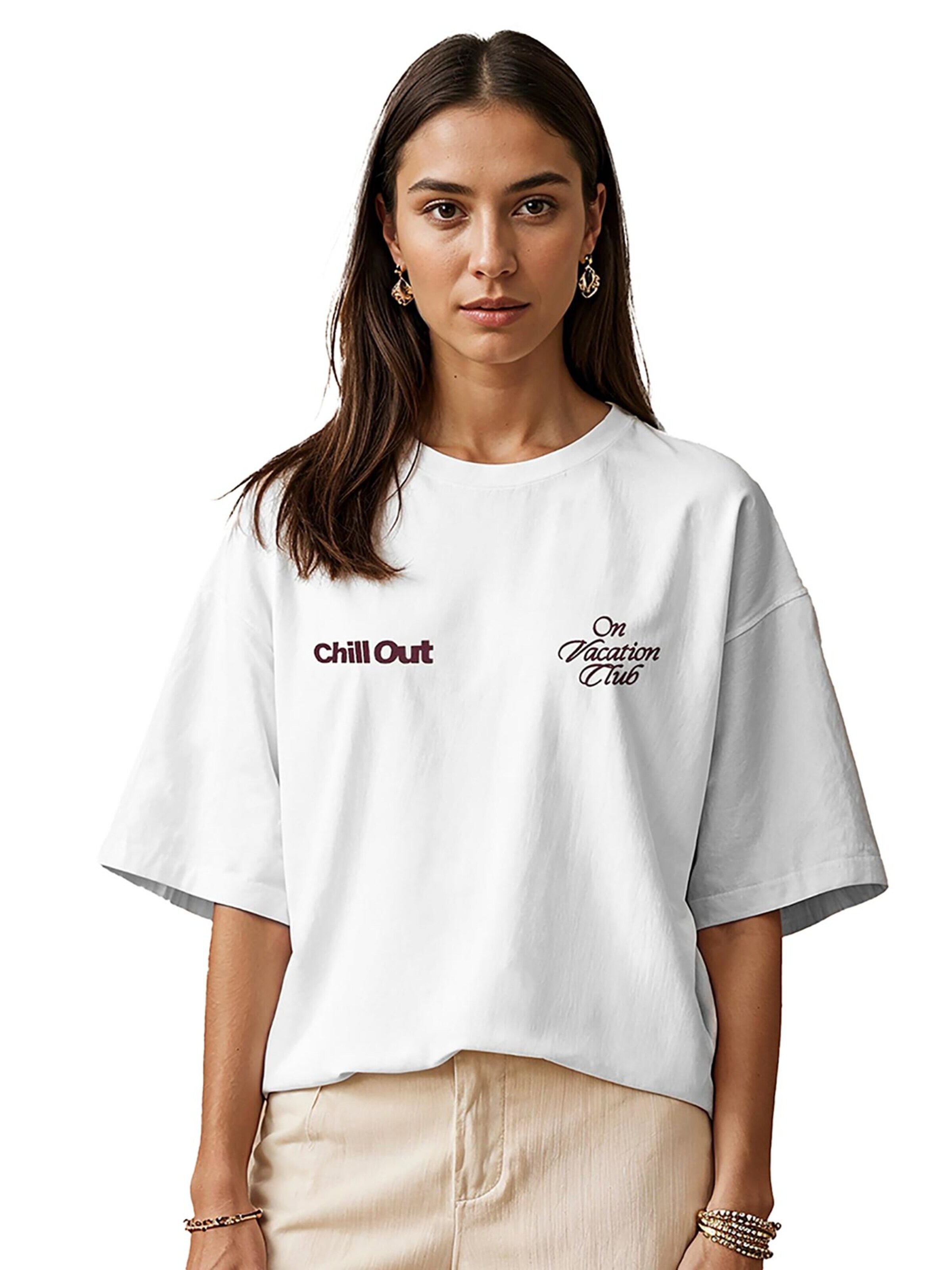 On Vacation Shirt 'Chill Out' in White