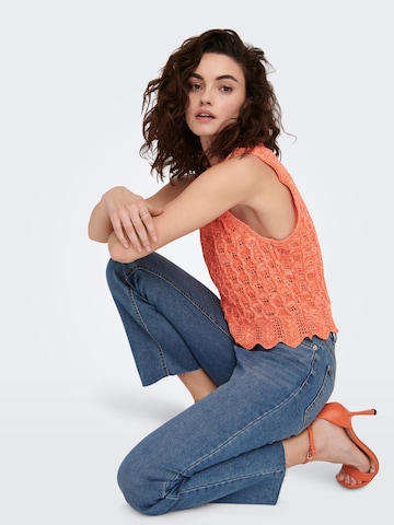 ONLY Knitted top 'Luna' in Orange