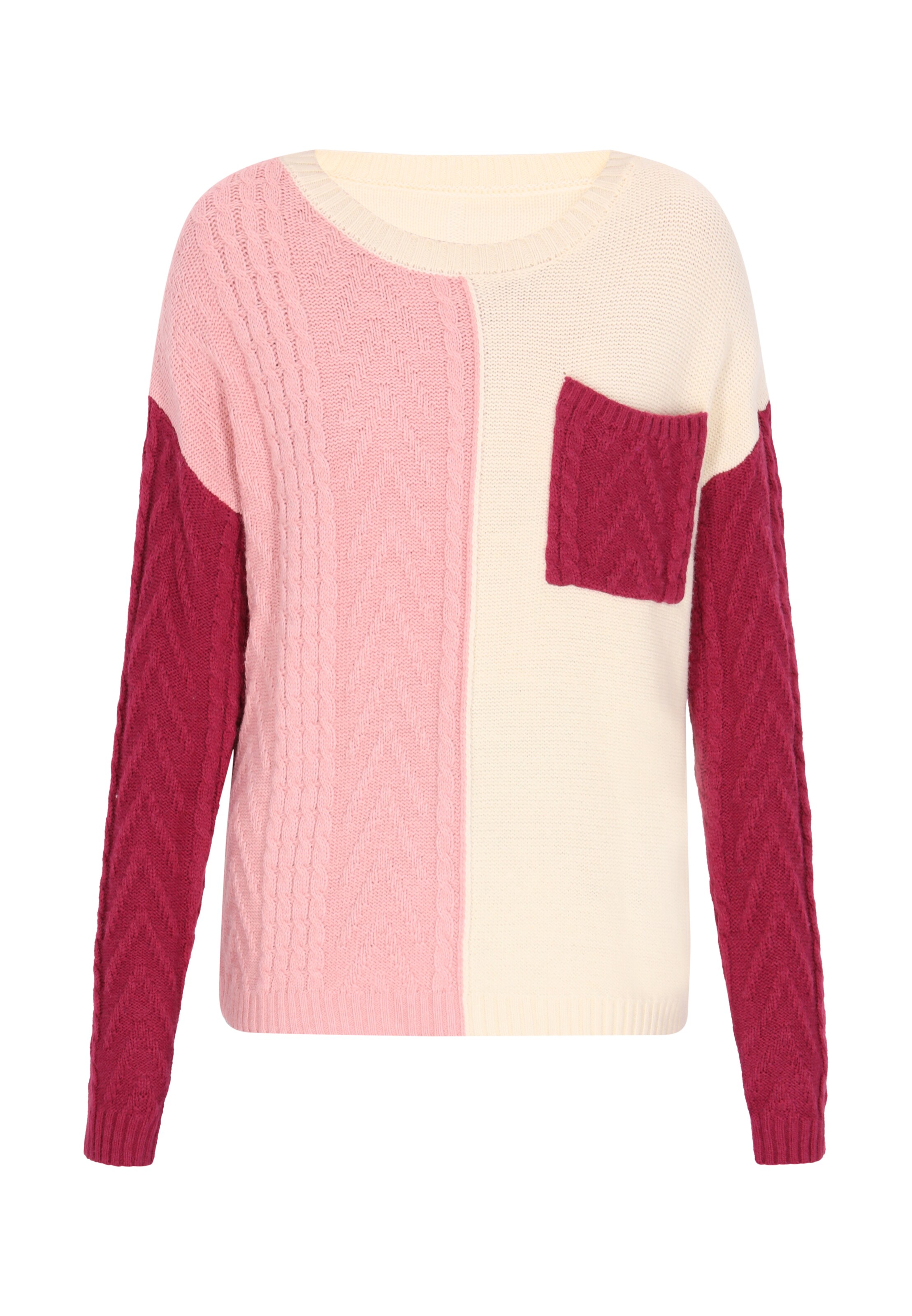 swirly Pullover 'Back To School' in Pink: Vorderseite