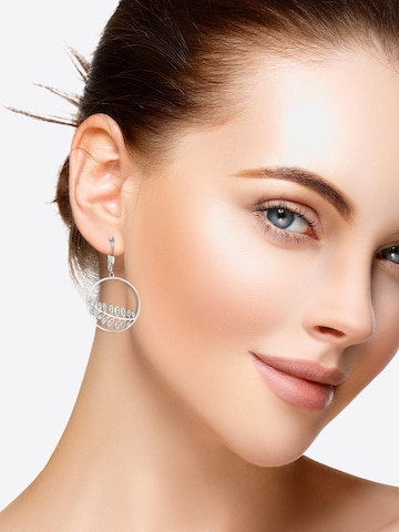 Sofia Milani Ohrringe 'Leaf'‌‌‌‌‌‌‌‌‌ in Silber: Vorderseite