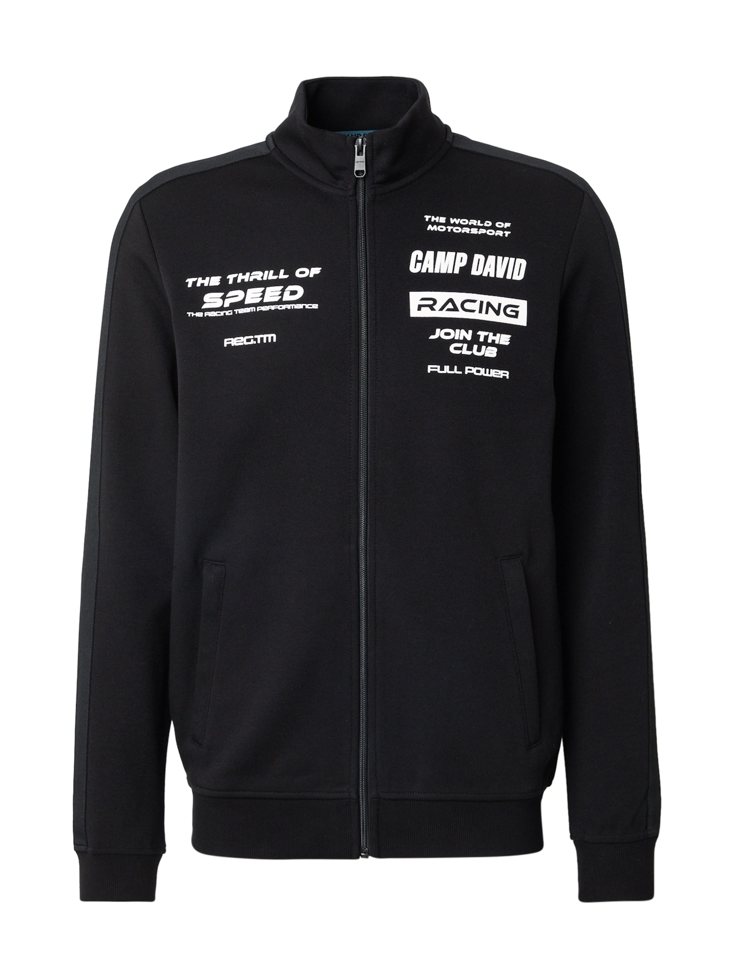 CAMP DAVID Bluza rozpinana w kolorze czarny: przód