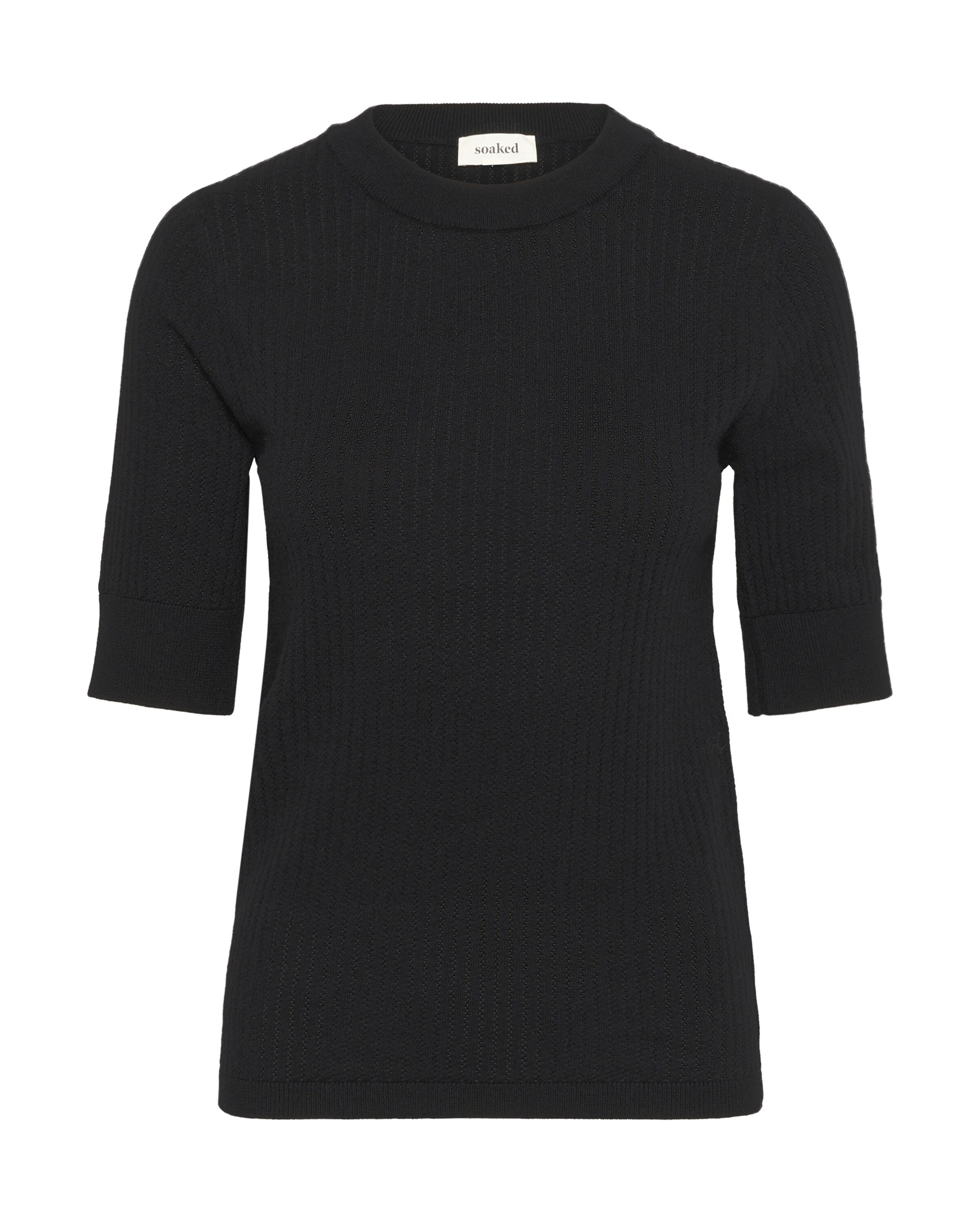 SOAKED IN LUXURY Sweater 'SLSpina' in Black: front