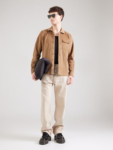 BLEND Regular fit Skjorta 'BHDICH' i beige