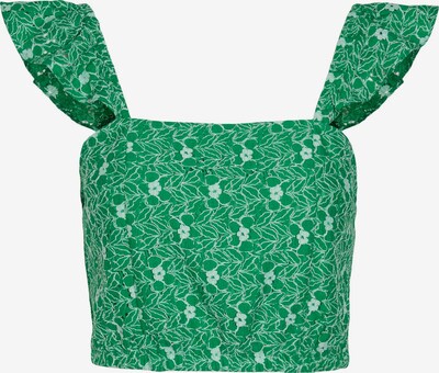 VERO MODA Bluse 'SONEY' i grøn / hvid, Produktvisning