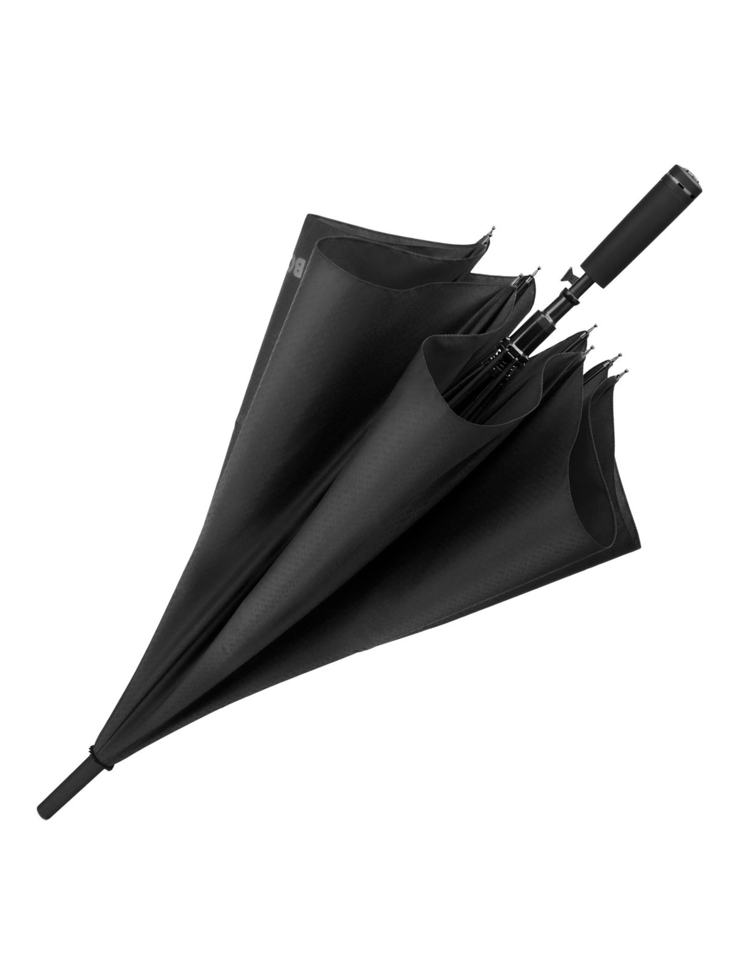 Parapluie 'Umbrella Double B Black & Gun' BOSS en gris