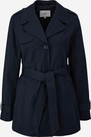 s.Oliver Between-Seasons Coat in Blue: front