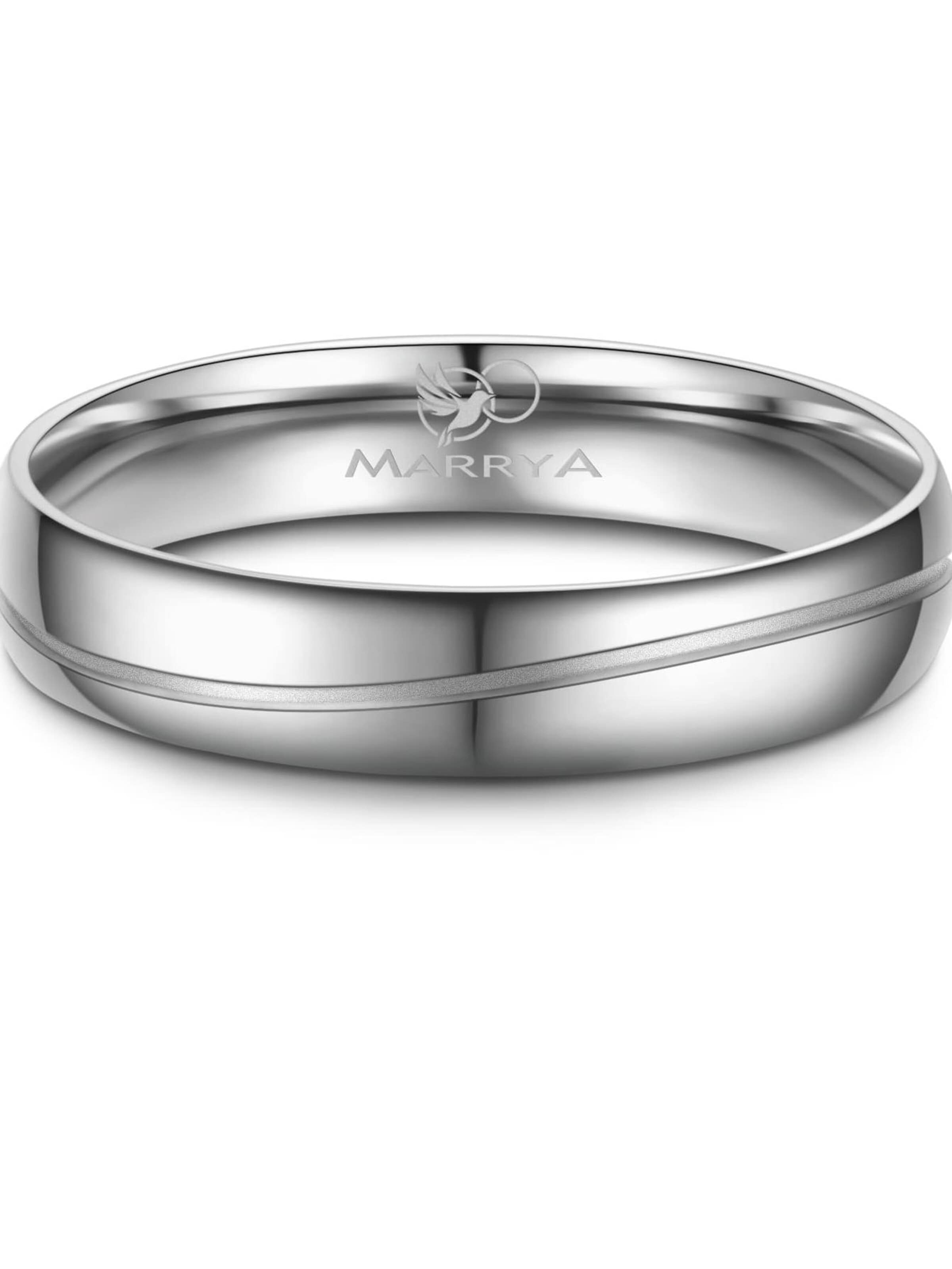 MARRYA Ring 'MARRYA ES-17 Ehering aus Edelstahl - Silberfarben' in Silver