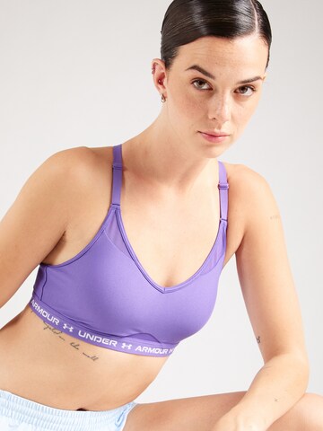 Bustier Soutien-gorge de sport UNDER ARMOUR en violet : devant