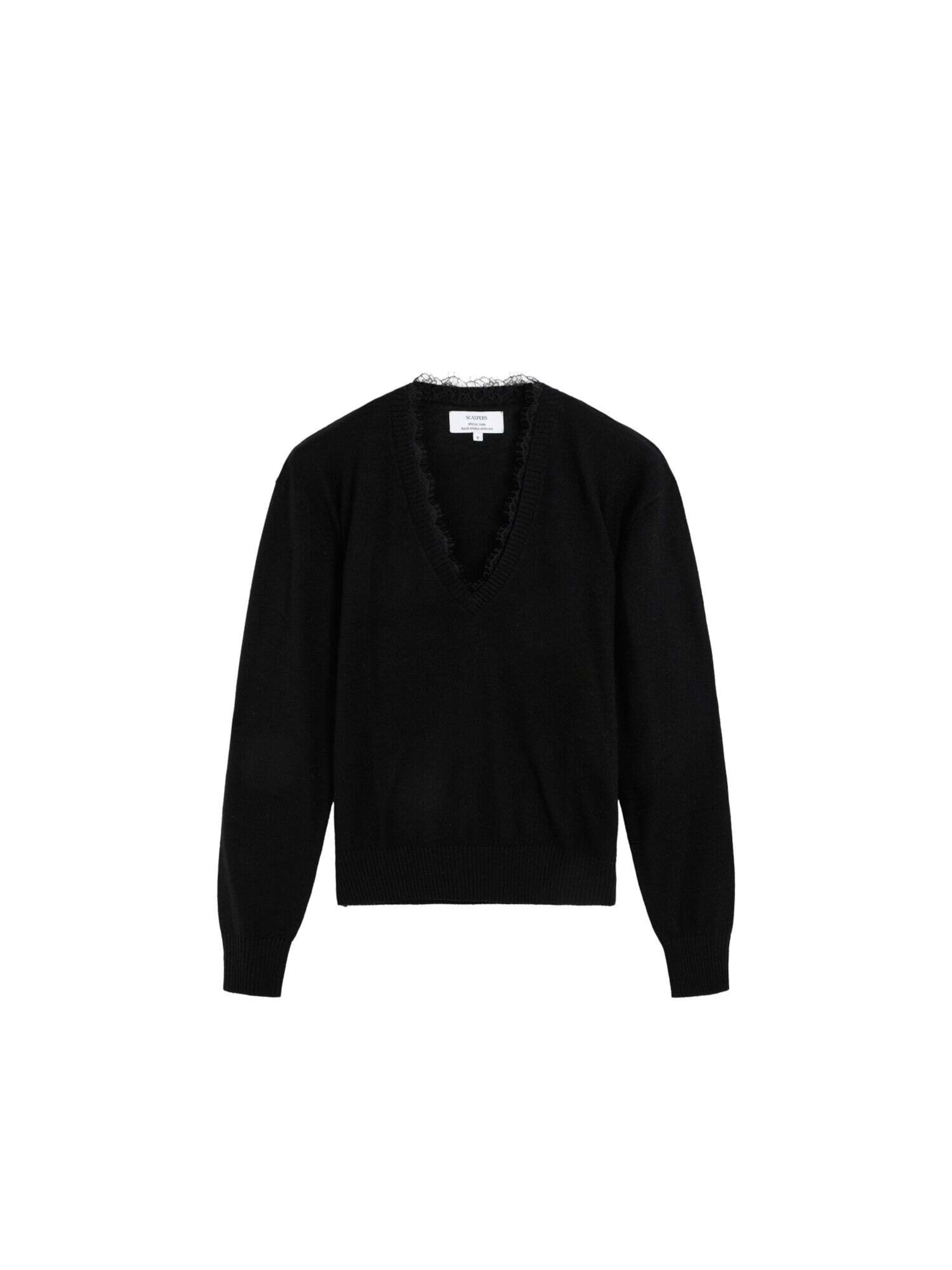 Scalpers Sweter w kolorze czarny: przód