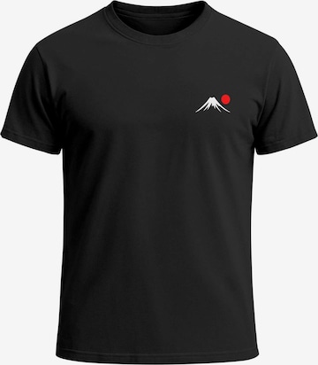 Neverless Shirt 'Mount Fuji' in Black: front