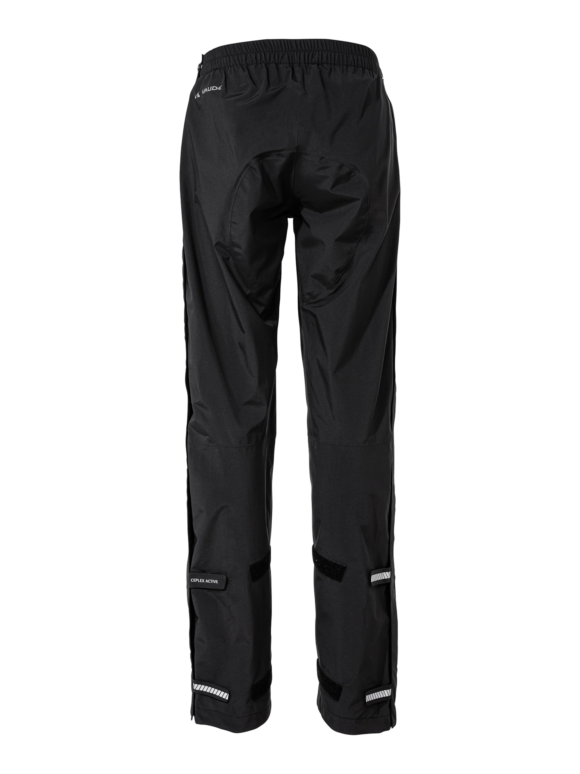 VAUDE Regular Outdoor trousers ' W Yaras Rain Zip P IV ' in Black