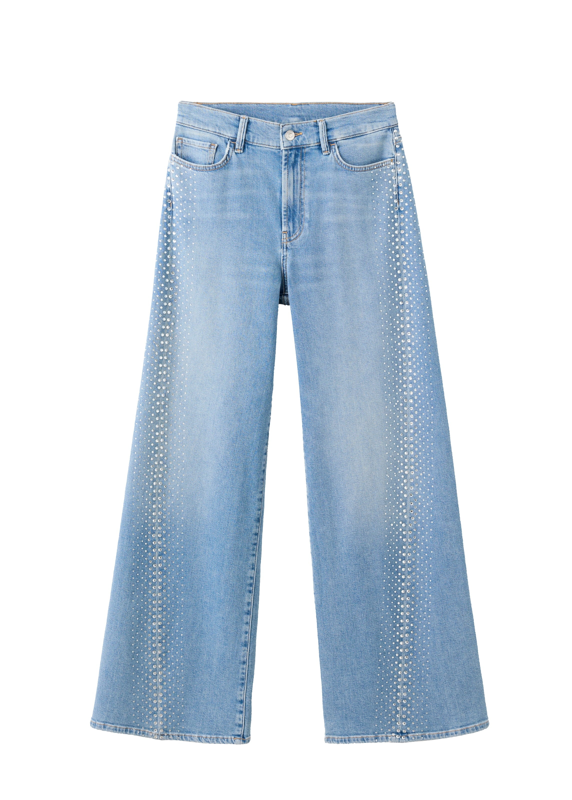 Wide Leg Jean 'ERIN' MANGO en bleu : devant