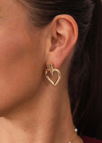 Boucles d'oreilles 'Darling Heart' PURELEI en or : devant