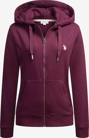 U.S. POLO ASSN. Sweat jacket in Purple: front