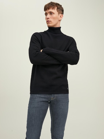 JACK & JONES Sweter 'Hill' w kolorze czarny: przód