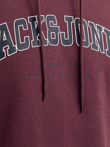 JACK & JONES - Sweatshirt 'JJECaleb' em vermelho