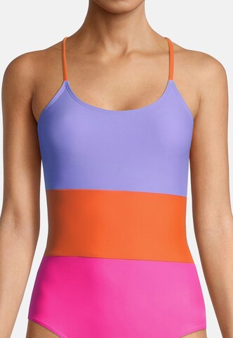 BECO the world of aquasports Bustier Badeanzug 'Colour Block' in Lila