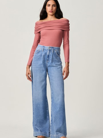 Wide Leg Jean à pince Next en bleu