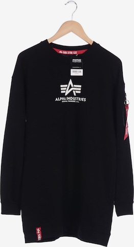 ALPHA INDUSTRIES Sweatshirt & Zip-Up Hoodie in S in Black: front