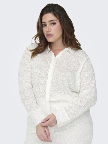 ONLY Carmakoma Bluse 'ROSIL' i hvid