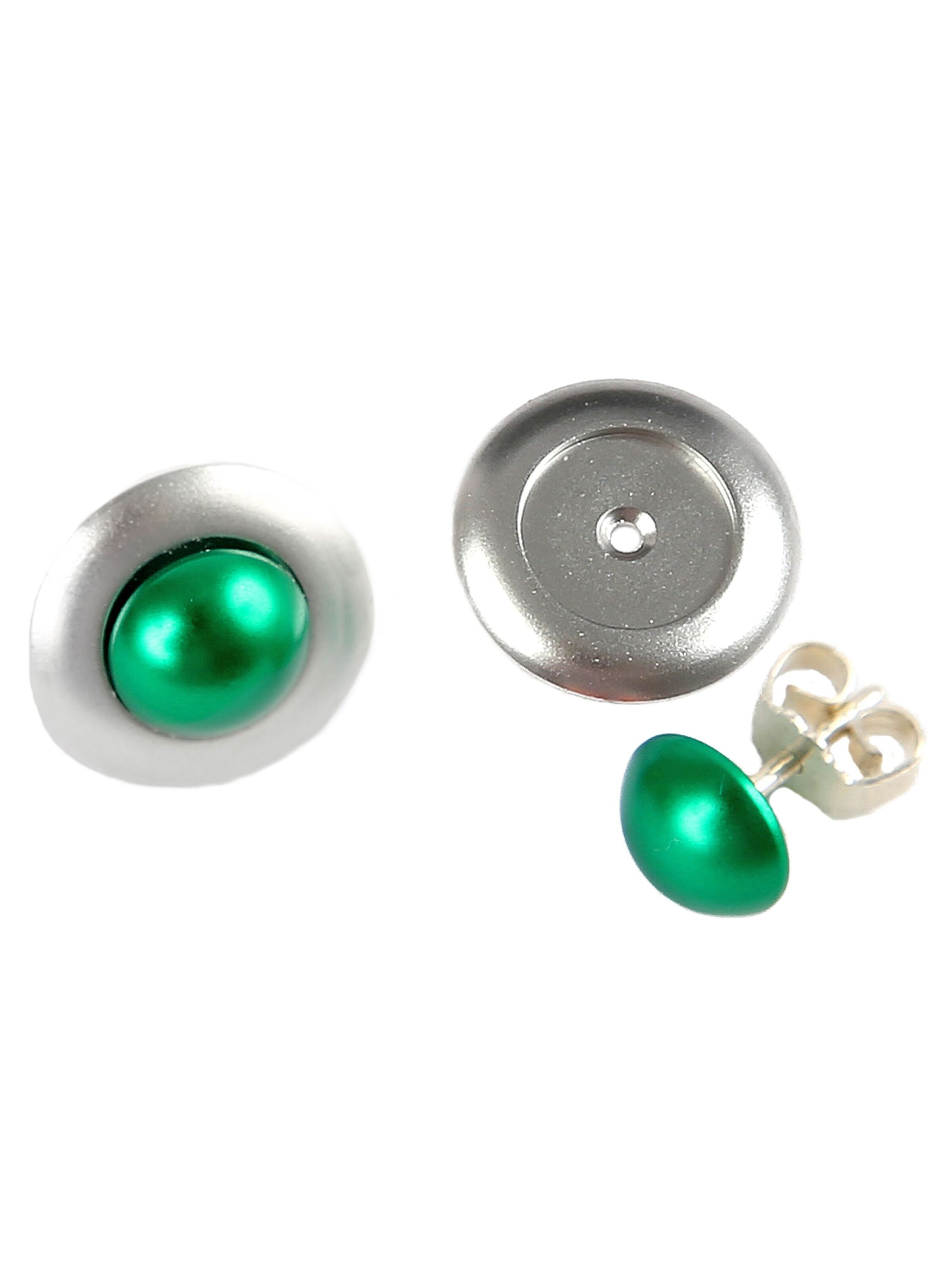 Boucles d'oreilles DeMarie en vert : devant