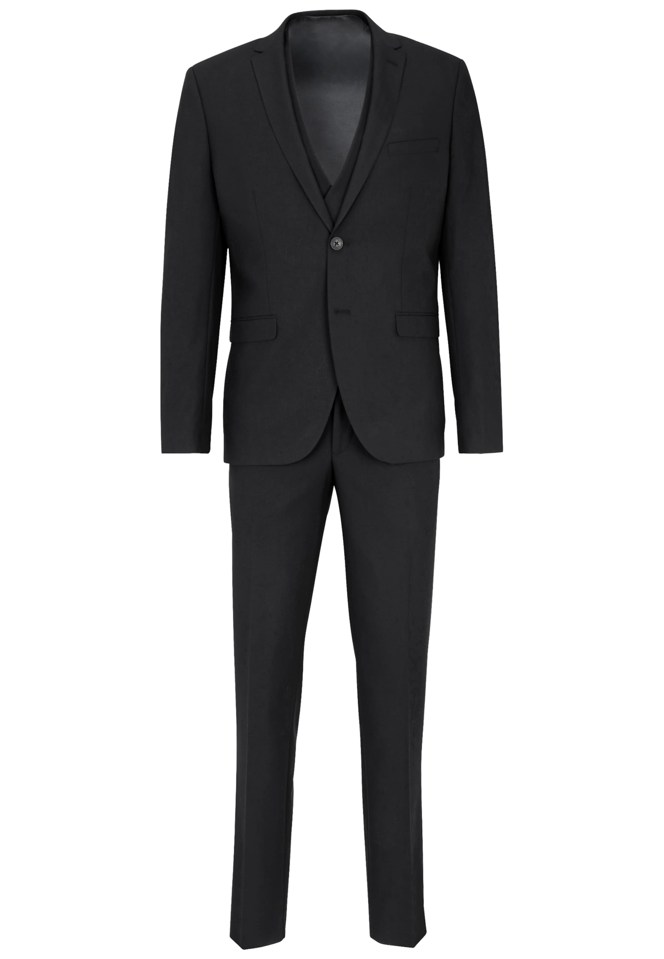 Coupe slim Costume Steffen Klein en noir : devant