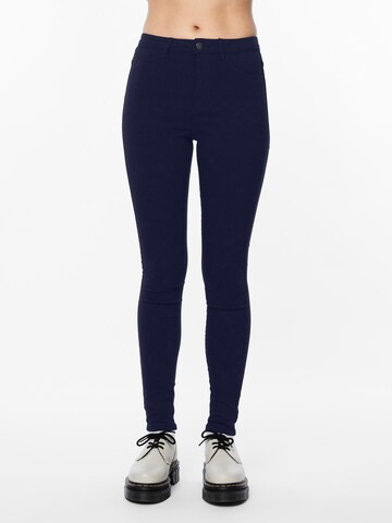 Skinny Jeggings PIECES en bleu : devant