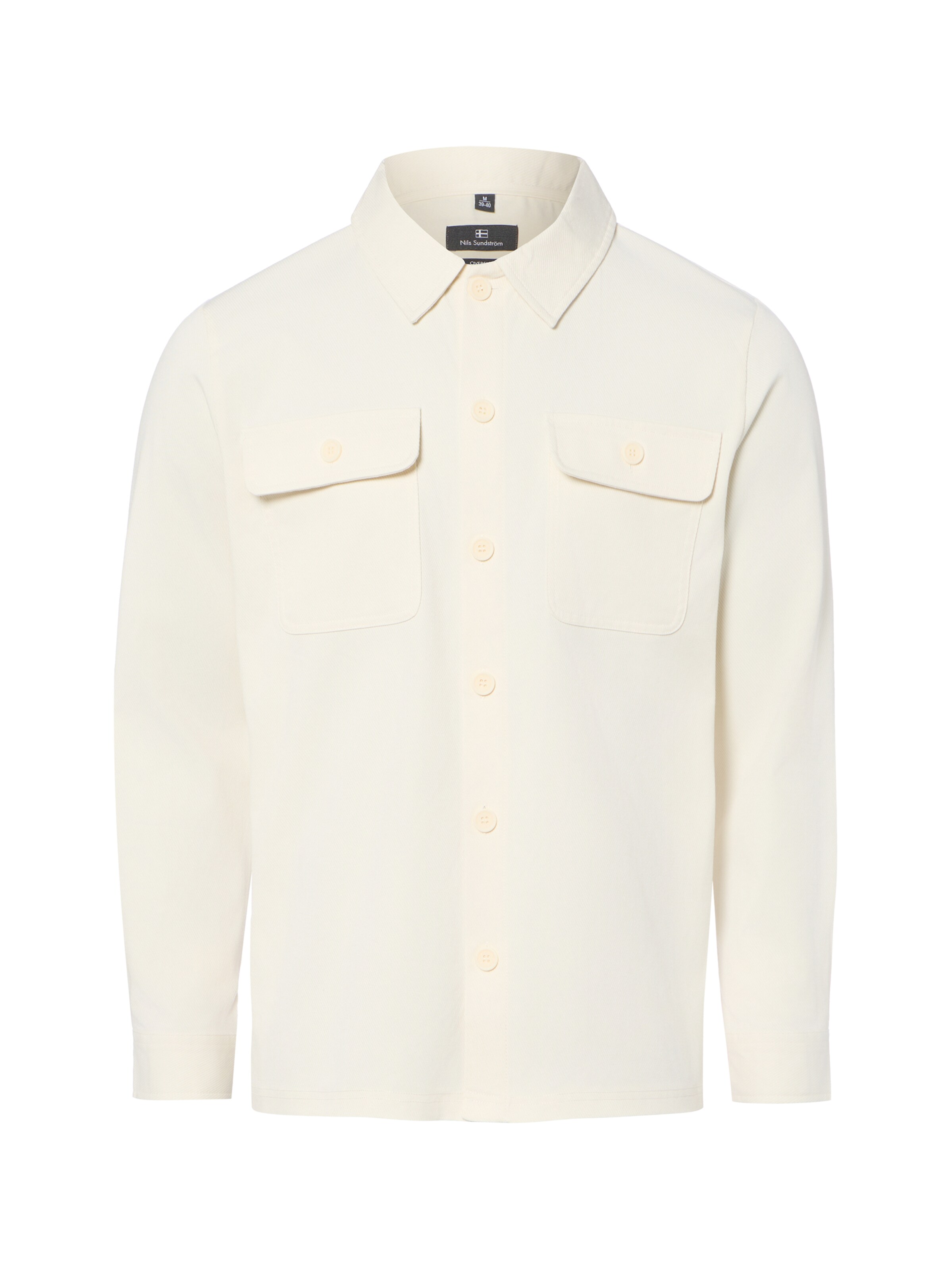 Nils Sundström Overhemd in Beige: voorkant