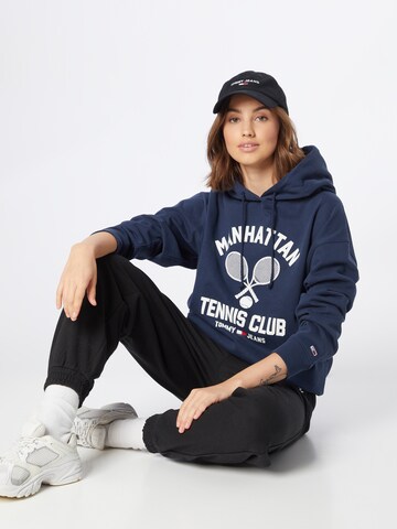 Tommy Jeans Mikina – modrá