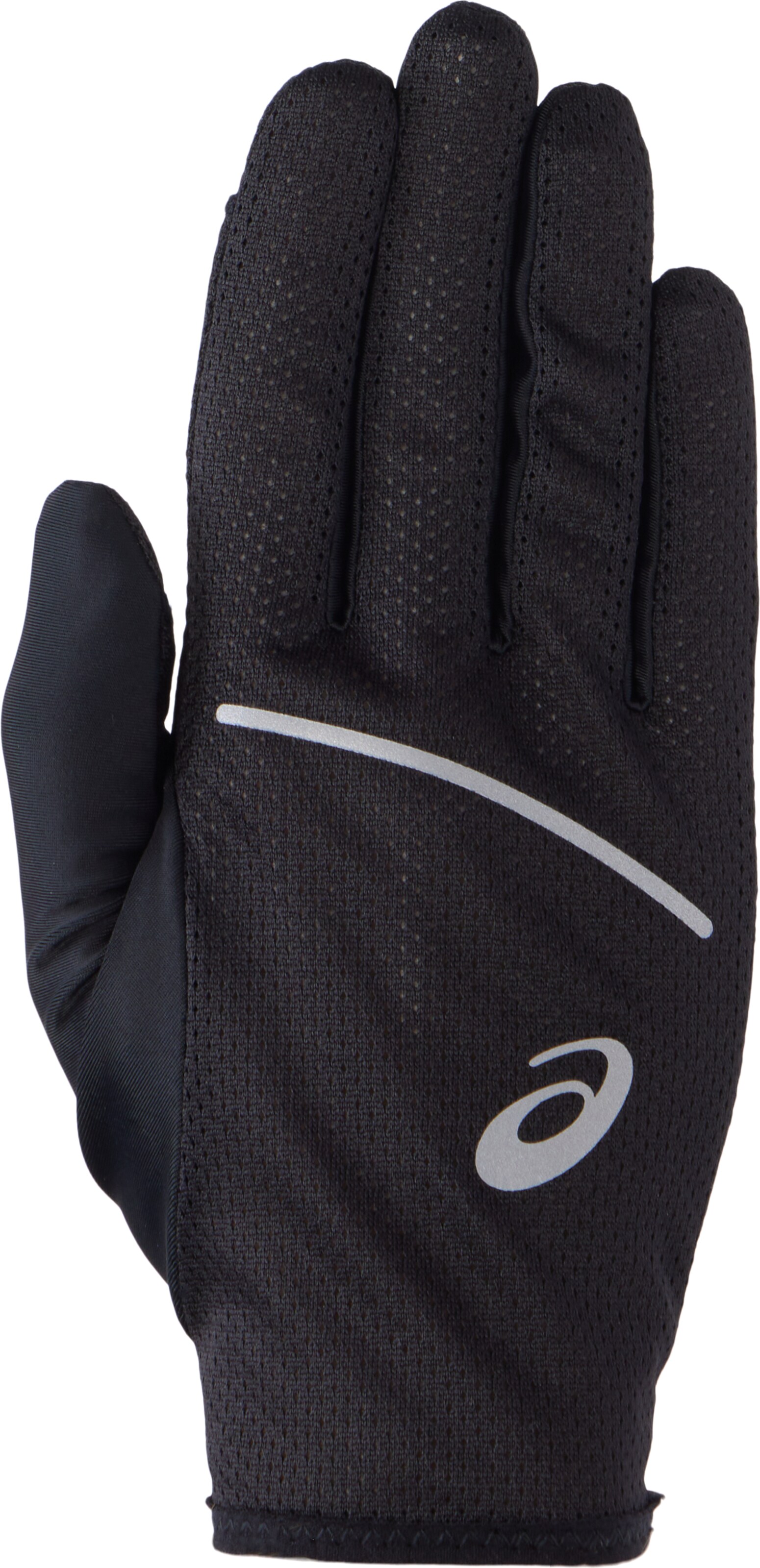 ASICS Athletic Gloves in Black: front