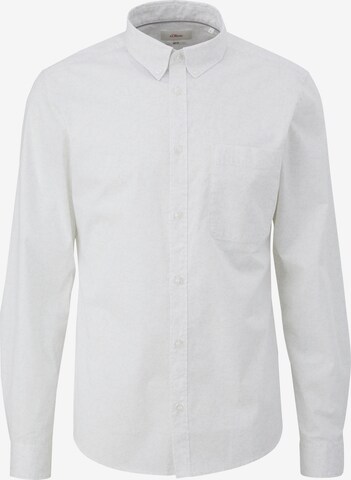 s.Oliver Regular fit Button Up Shirt in White: front