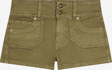 Bershkaregular Traperice - zelena boja: prednji dio