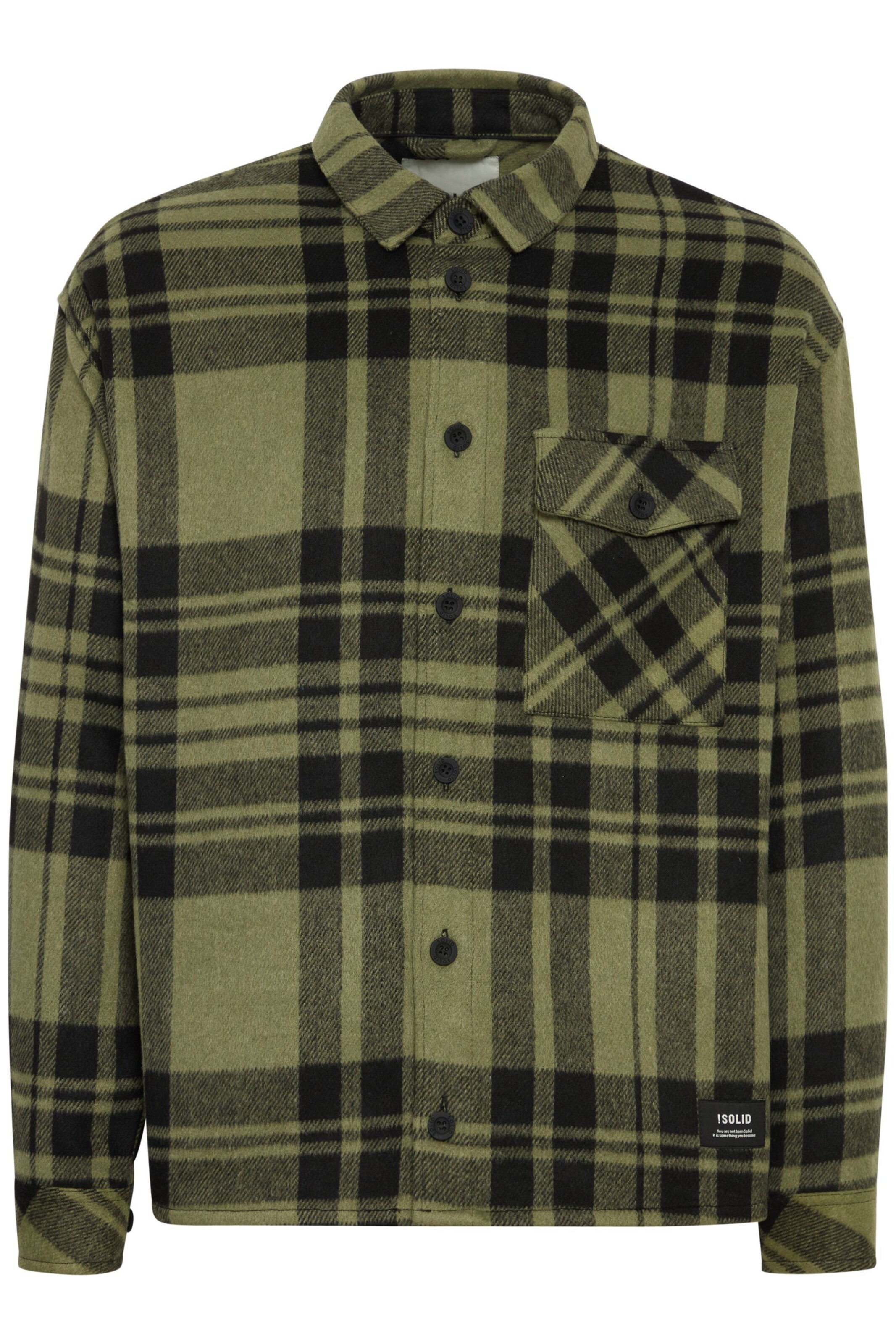 !Solid - Regular Fit Camisa em verde: frente