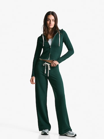 Wide Leg Pantalon Bershka en vert
